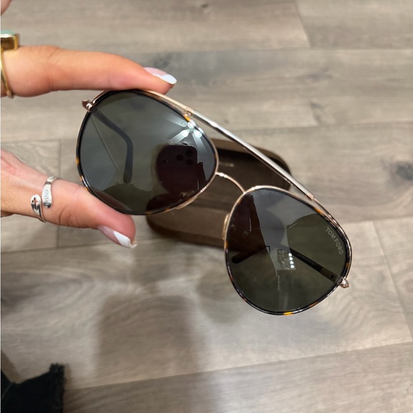 Tom Ford Sunglasses with Gold Frame and Black Lenses main image 6